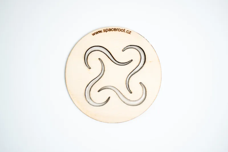 Dřevěný podtácek - Space root - s epoxidem - transparentní