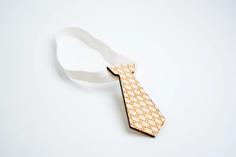 Kravata Space root - Decen - s bílou gumičkou - světlá 2