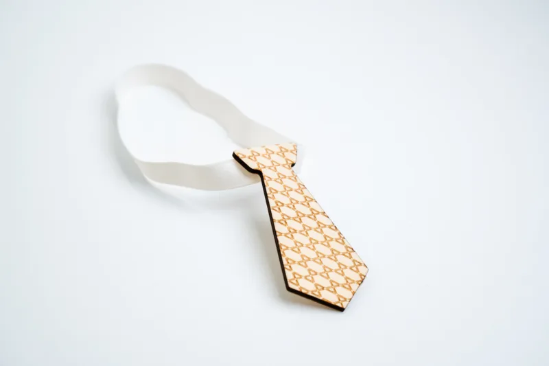 Kravata Space root - Decen - s bílou gumičkou - světlá 1