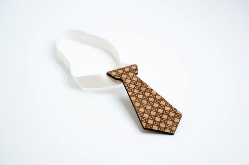 Kravata Space root - Preno - s bílou gumičkou - tmavá 2