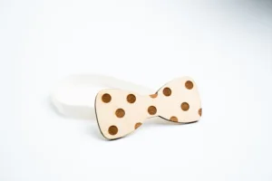 Motýlek Space root - Deleo - s bílou gumičkou - světlý