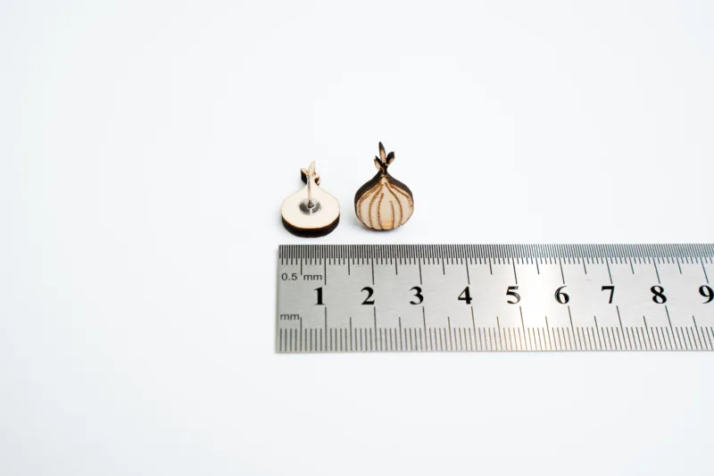 Náušnice - Space root - cibule - s rozměrem