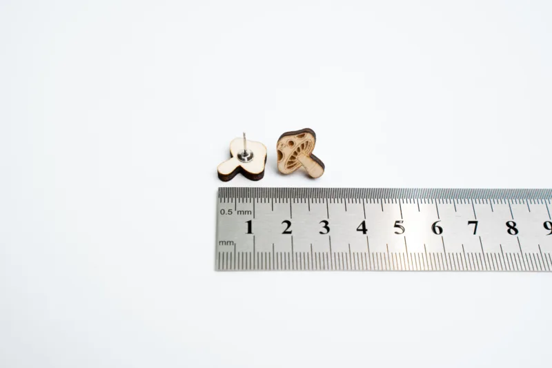 Náušnice - Space root - houbičky - s rozměrem