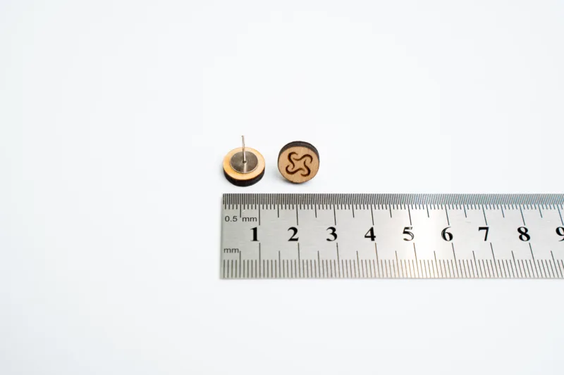 Náušnice - Space root - s rozměrem