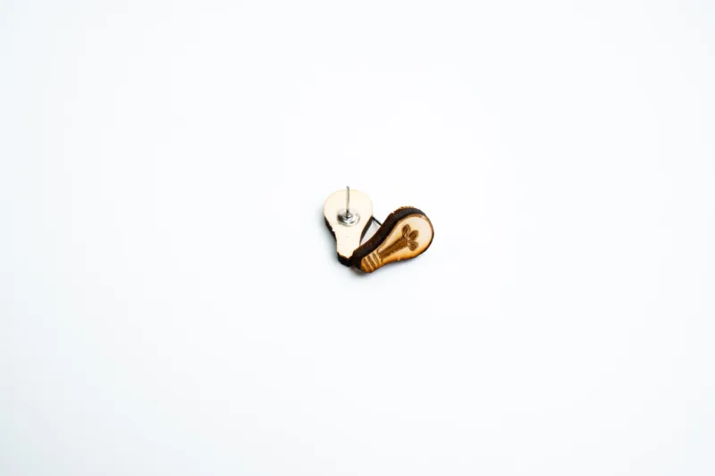 Náušnice - Space root - žárovka