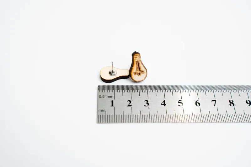 Náušnice- Space root - žárovka - s rozměrem