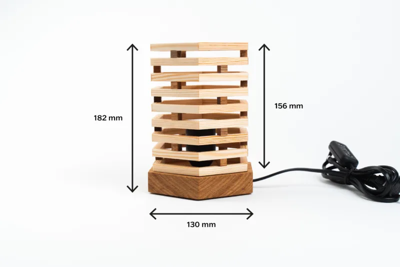 Stolní lampička - Tria Bene - rozměry z profilu