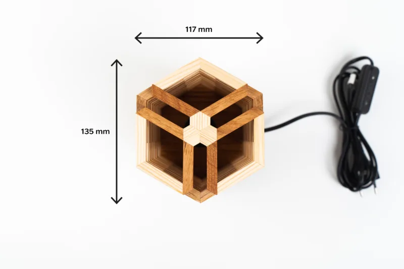 Stolní lampička - Tria Cuni - rozměry z vrchu