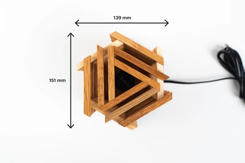 Stolní lampička - Tria Soria - rozměry z vrchu
