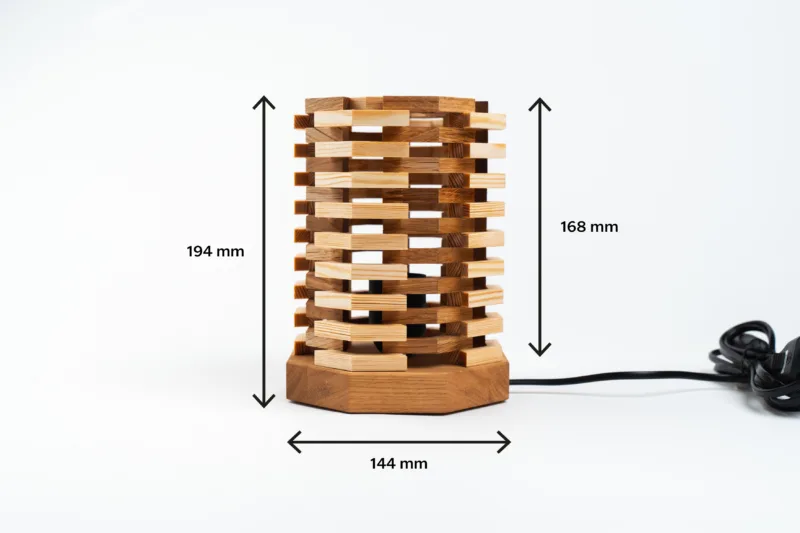 Stolní lampička - Tria Tympa - rozměry z profilu
