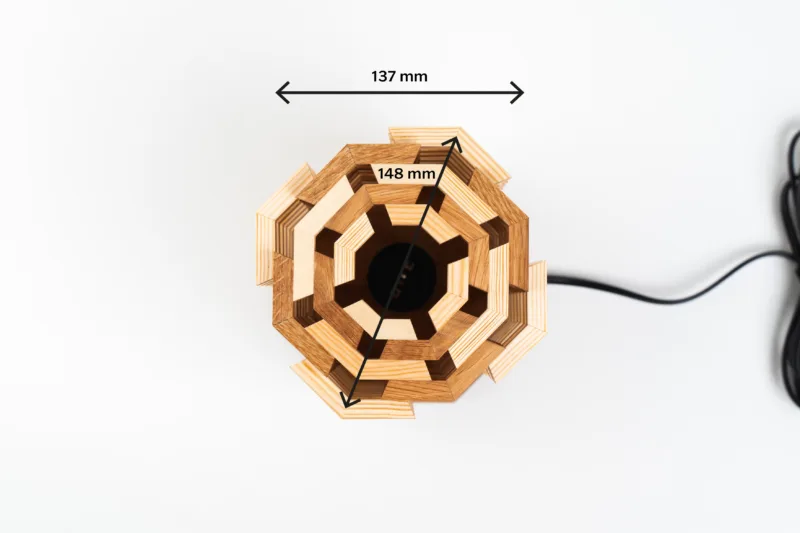 Stolní lampička - Tria Tympa - rozměry z vrchu