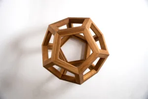 Dubová podnož pro konferenční stůl Borne Lir - pohled shora