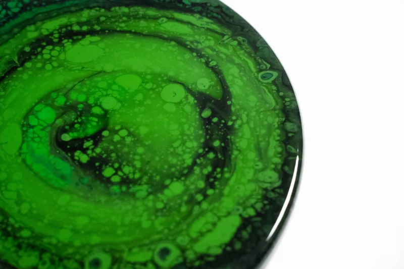 Stolová deska Lume Vorte průměr 60 cm pohled na detail a lesk